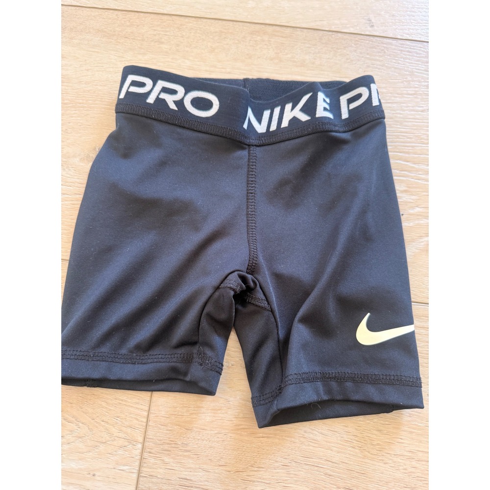 Nike Pro Shorts Kids Size 4 XS Black Dri-FIT Athletic Training 355